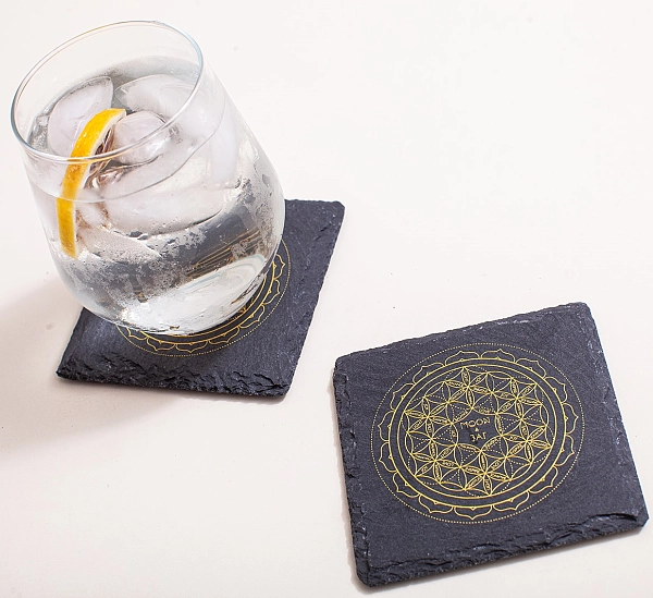 神圣的几何学生命之花杯垫